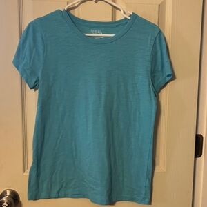 Time and Tru Women's Aqua Short Sleeve Tee